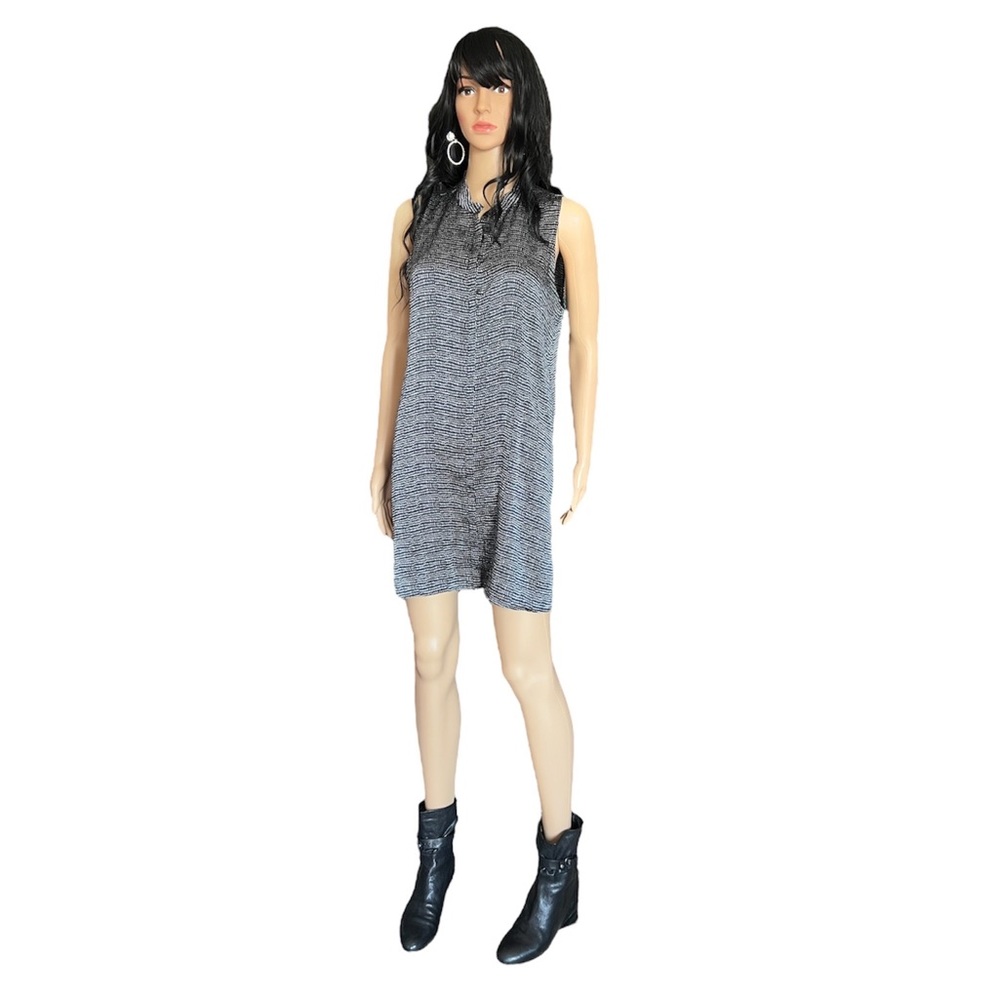 EILEEN FISHER Hammered Silk Mandarin Collar Tunic Top Dress SP - Picture 16 of 16